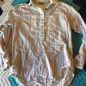 Cute 70’s red white and blue button down